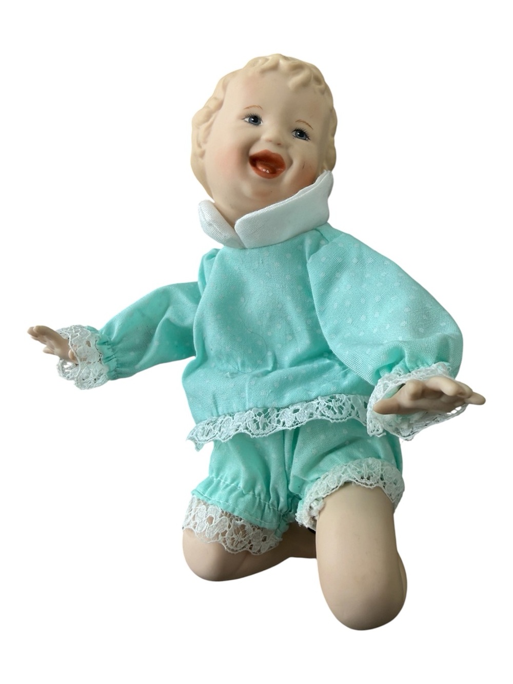 ASHTON DRAKE YOLANDA BELLO Vintage Jessica 6” Porcelain Doll 1995 Kneeling Small